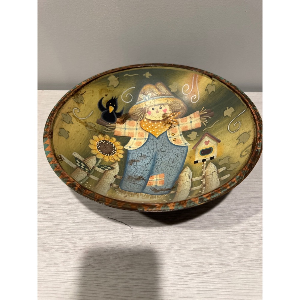Fall Decor Bowl Scarecrow Crow‎ Sunflower Autumn Decorative Dish Tray